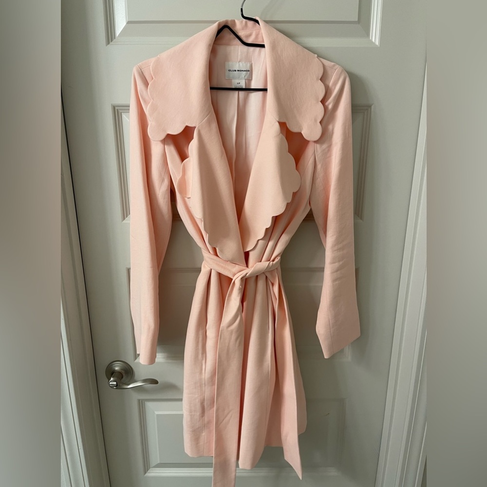 Club Monaco pink trench coat